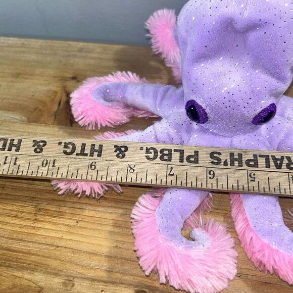 Douglas Purple Pink Octopus Plush 11" Stuffed Science Classroom Furry Sparkly - Picture 7 of 7